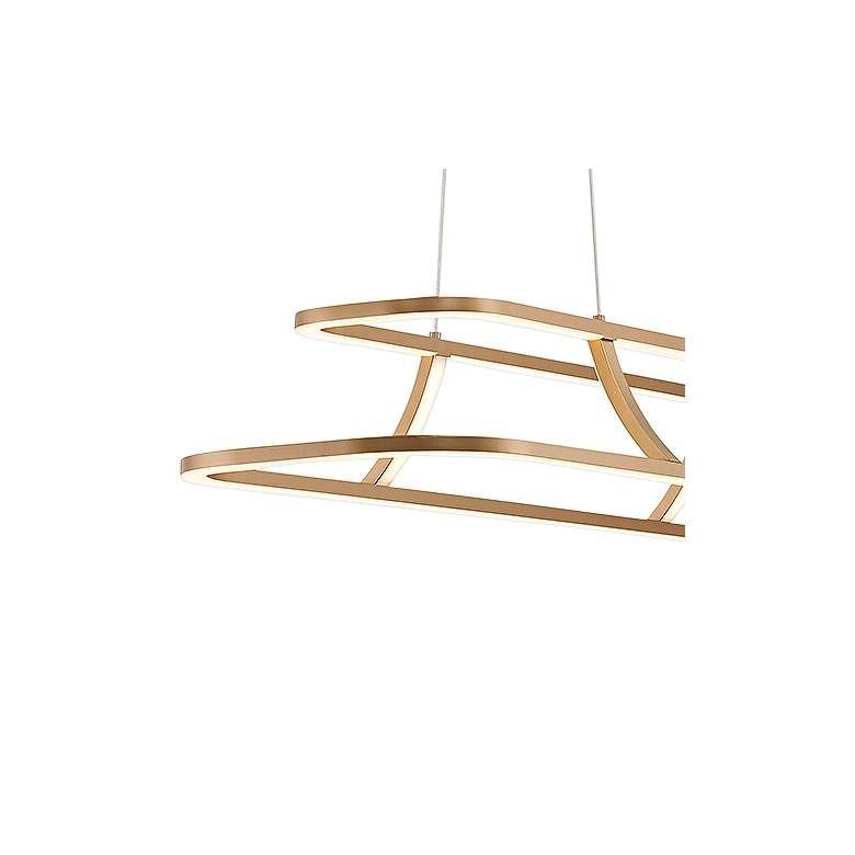 Image 2 Eurofase Cadoux 44" Wide Coffee Gold Modern LED Linear Chandelier more views