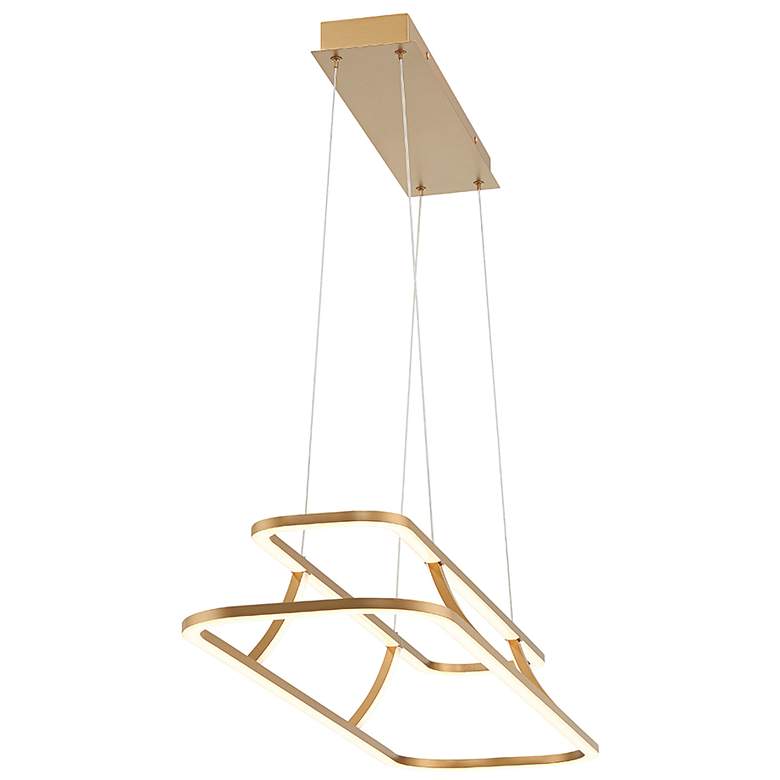 Image 5 Eurofase Cadoux 44" Wide Coffee Gold Modern LED Linear Chandelier more views