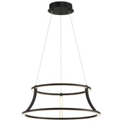 Eurofase Cadoux 7 In. x 20 In. Integrated LED Chandelier in Black