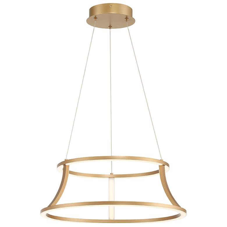 Image 1 Eurofase Cadoux 7 In. x 20 In. Integrated LED Chandelier in Gold