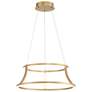 Eurofase Cadoux 7 In. x 20 In. Integrated LED Chandelier in Gold