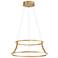 Eurofase Cadoux 7 In. x 20 In. Integrated LED Chandelier in Gold