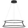 1_Eurofase Cadoux 7 In. x 30 In. Integrated LED Chandelier in Black