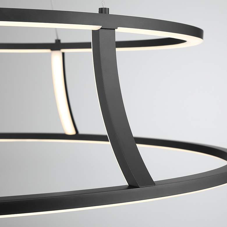 Image 2 Eurofase Cadoux 7 In. x 30 In. Integrated LED Chandelier in Black more views
