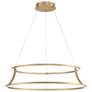 Eurofase Cadoux 7 In. x 30 In. Integrated LED Chandelier in Gold