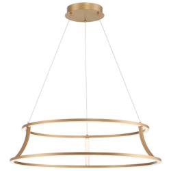 Eurofase Cadoux 7 In. x 30 In. Integrated LED Chandelier in Gold