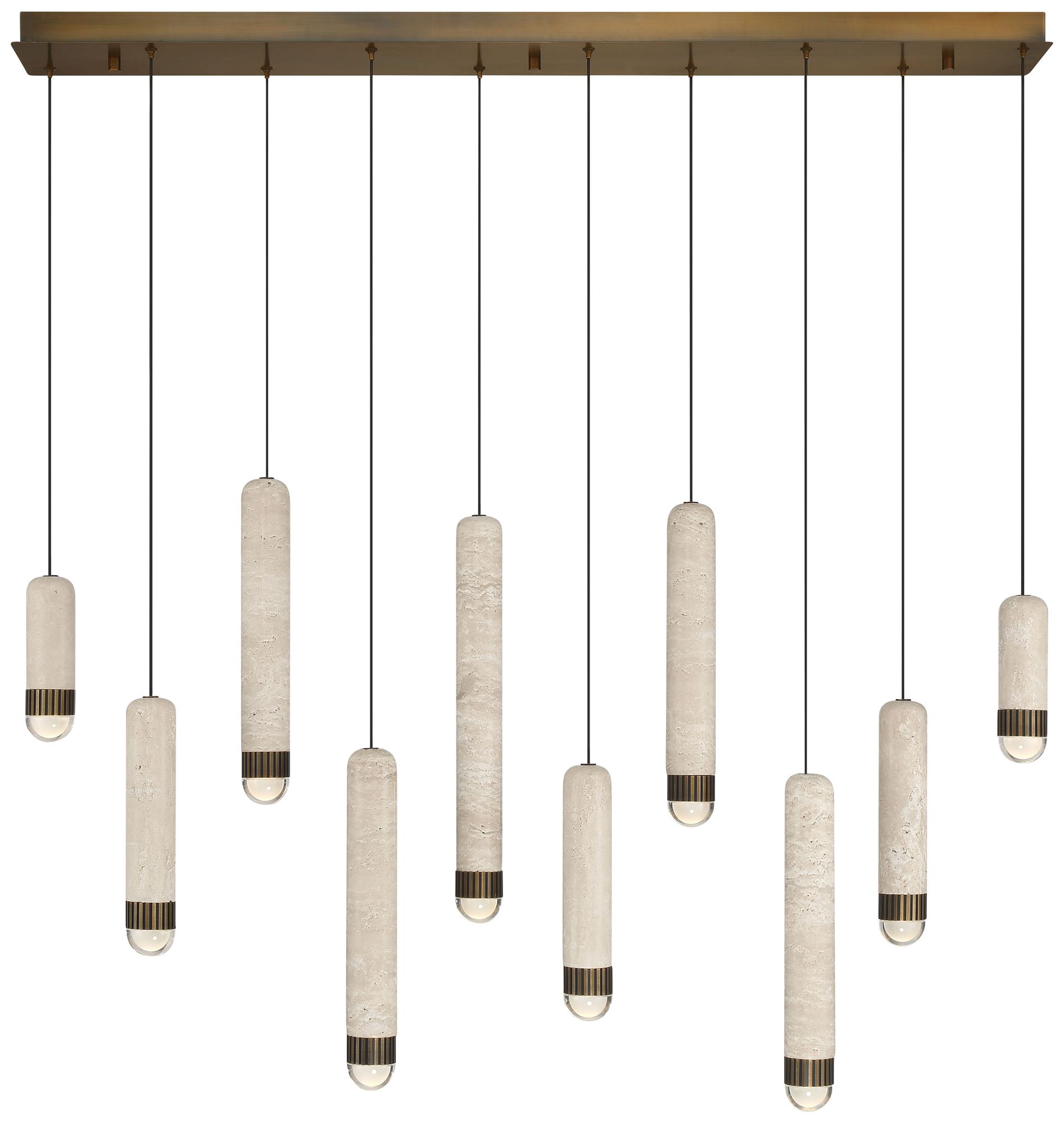 Image 2 Eurofase Cambre 50" Integrated LED Linear Chandelier - Antique Brass more views