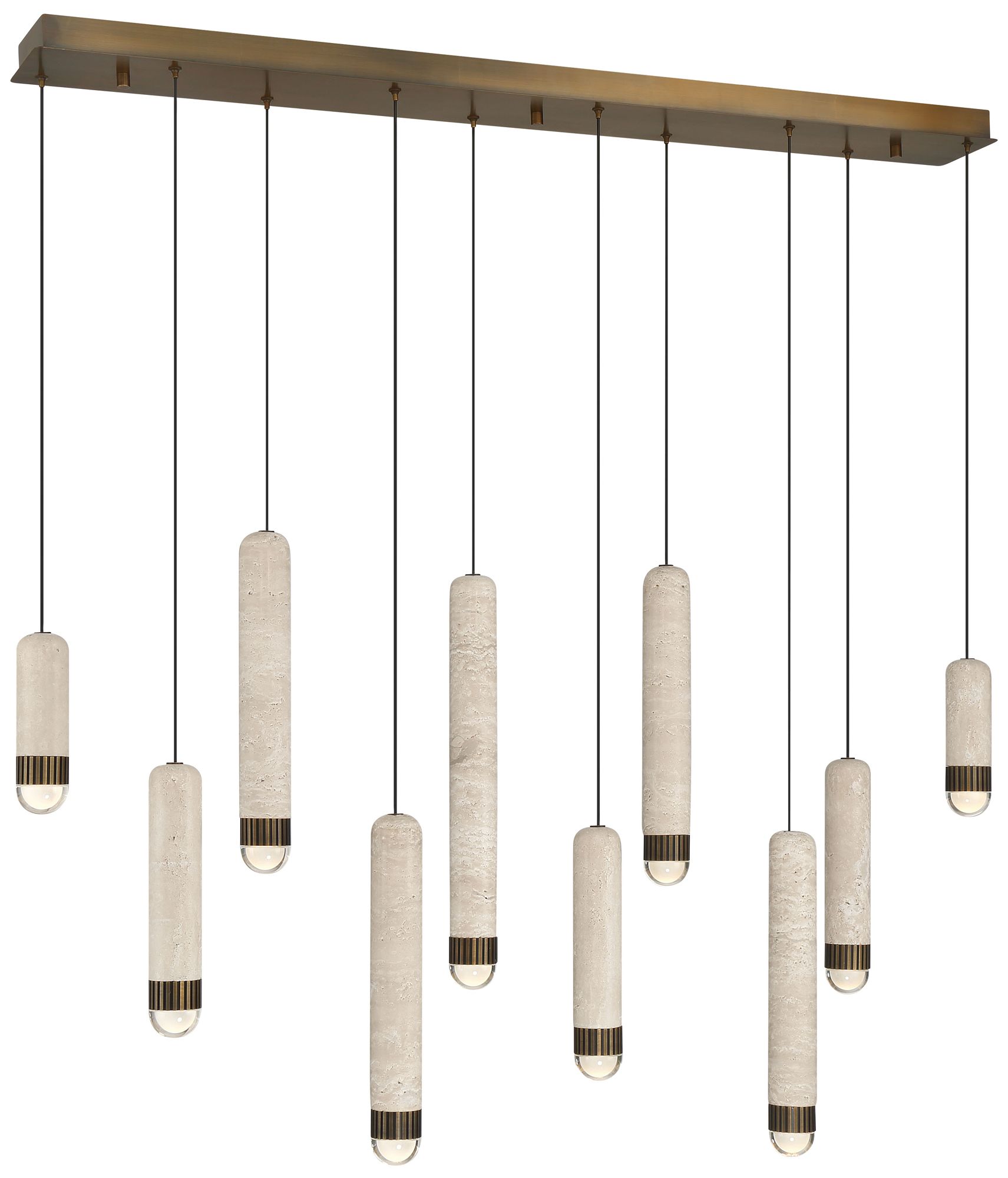 Image 3 Eurofase Cambre 50" Integrated LED Linear Chandelier - Antique Brass more views