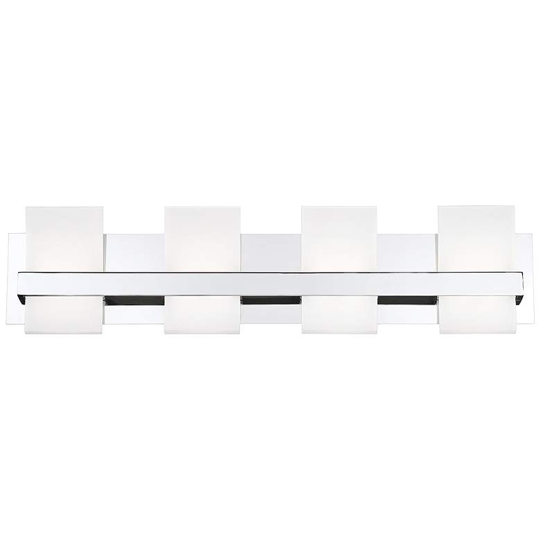 Image 1 Eurofase Cambridge 28 3/4 inchW Chrome 4-Light LED Bath Light