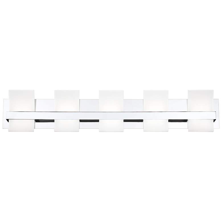 Image 1 Eurofase Cambridge 36 1/4 inchW Chrome 5-Light LED Bath Light