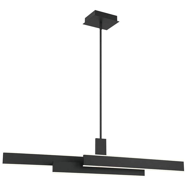 Image 1 Eurofase Cameno 45" Wide Matte Black LED Modern Linear Chandelier