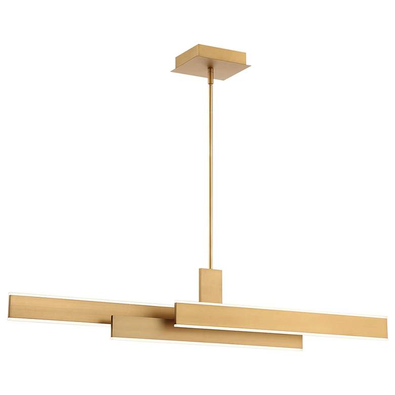Image 1 Eurofase Cameno 45" Wide Satin Gold LED Linear Chandelier