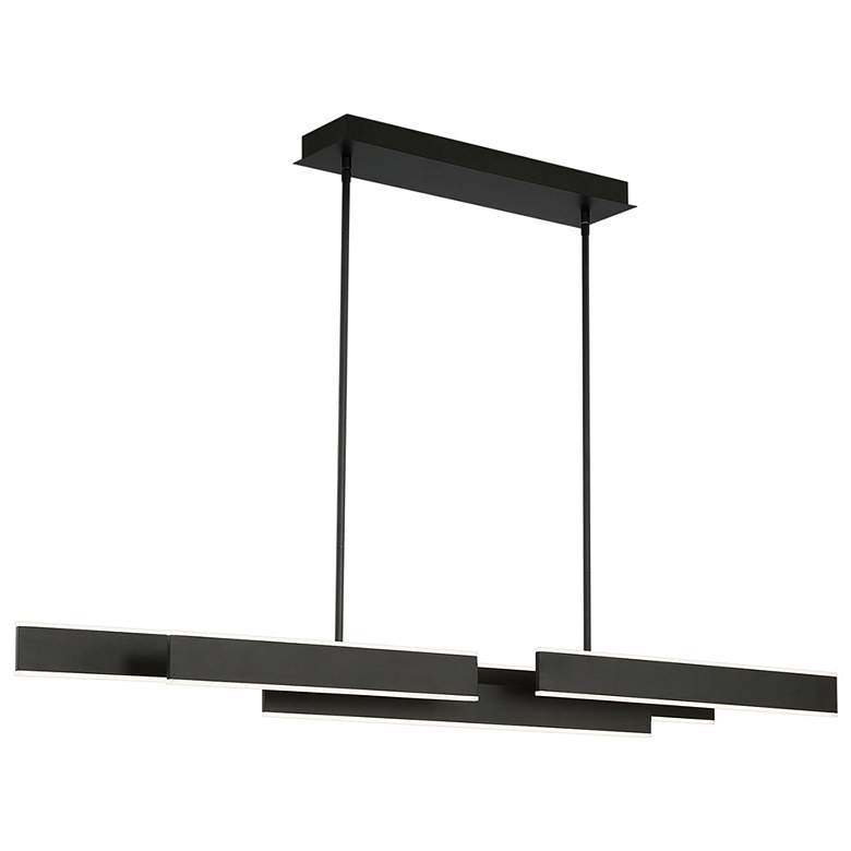 Image 1 Eurofase Cameno 55" Wide Matte Black LED Linear Chandelier