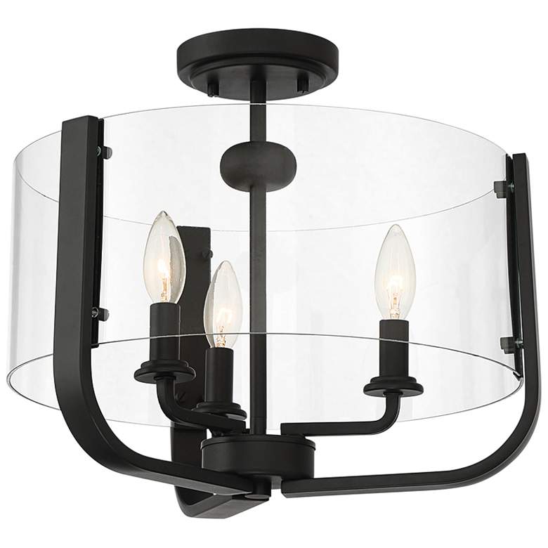 Image 2 Eurofase Campisi 16" Wide Black 3-Light Ceiling Light