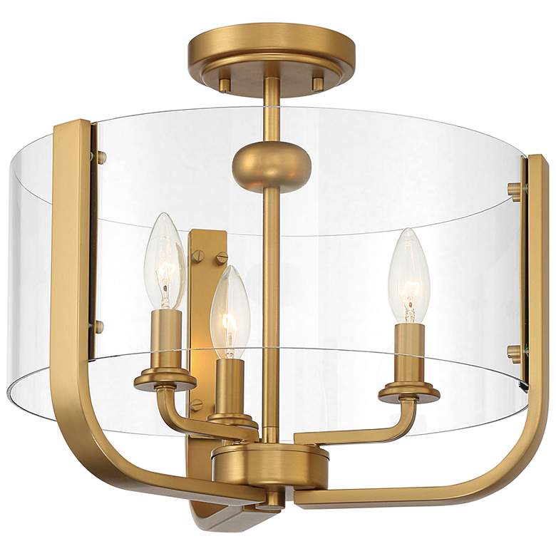 Image 2 Eurofase Campisi 16 inch Wide Brass 3-Light Ceiling Light