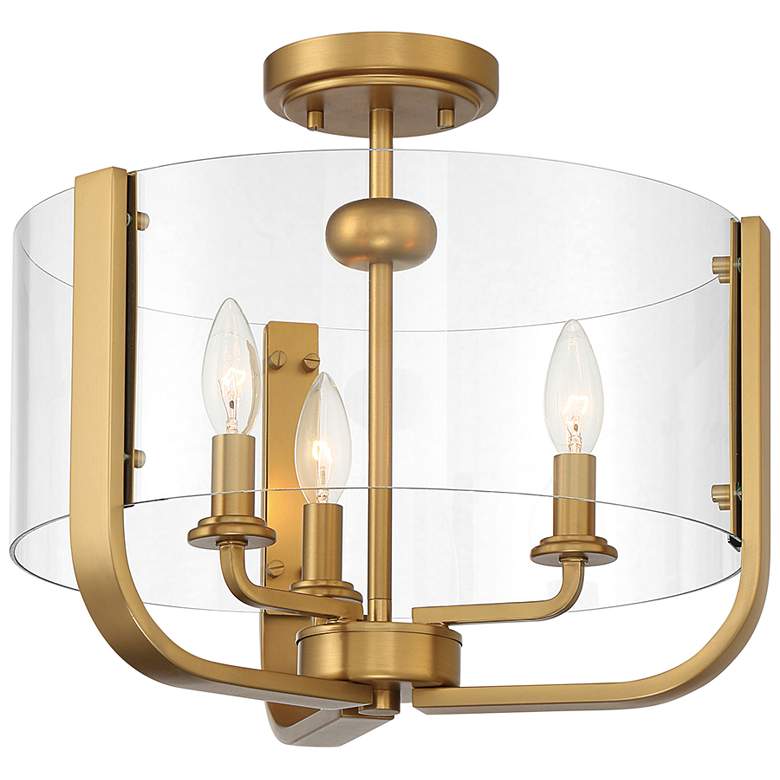 Image 2 Eurofase Campisi 16" Wide Brass 3-Light Ceiling Light