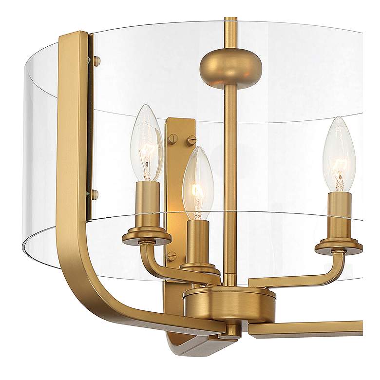 Image 3 Eurofase Campisi 16 inch Wide Brass 3-Light Ceiling Light more views