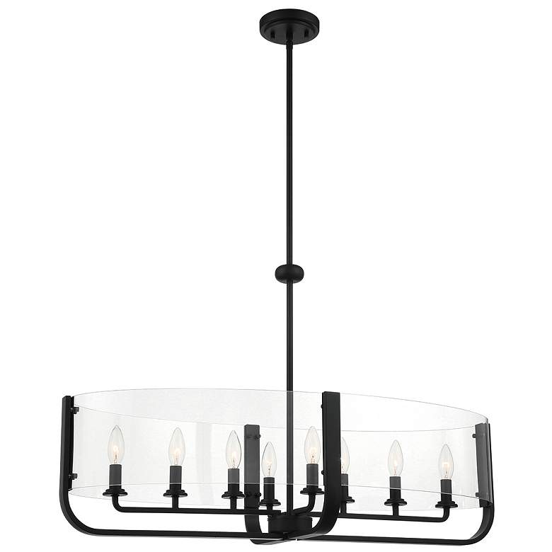 Image 1 Eurofase Campisi 35 1/4" Wide Matte Black 8-Light Chandelier