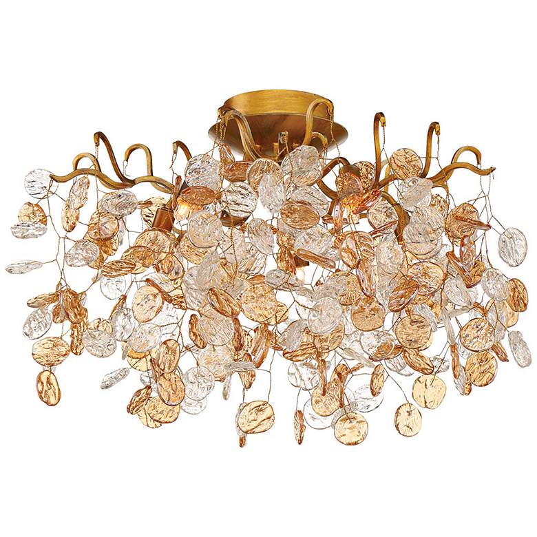 Image 1 Eurofase Campobasso 20 1/2 inch Wide Gold 5-Light Ceiling Light