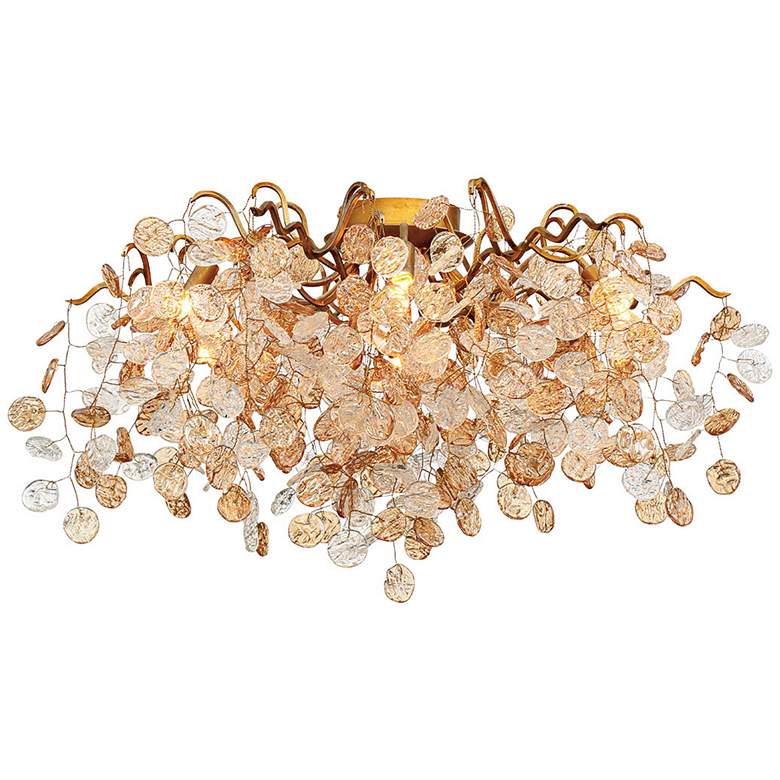 Image 1 Eurofase Campobasso 27 1/4 inch Wide Gold 7-Light Ceiling Light