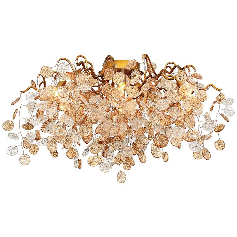 Image 1 Eurofase Campobasso 27 1/4" Wide Gold 7-Light Ceiling Light