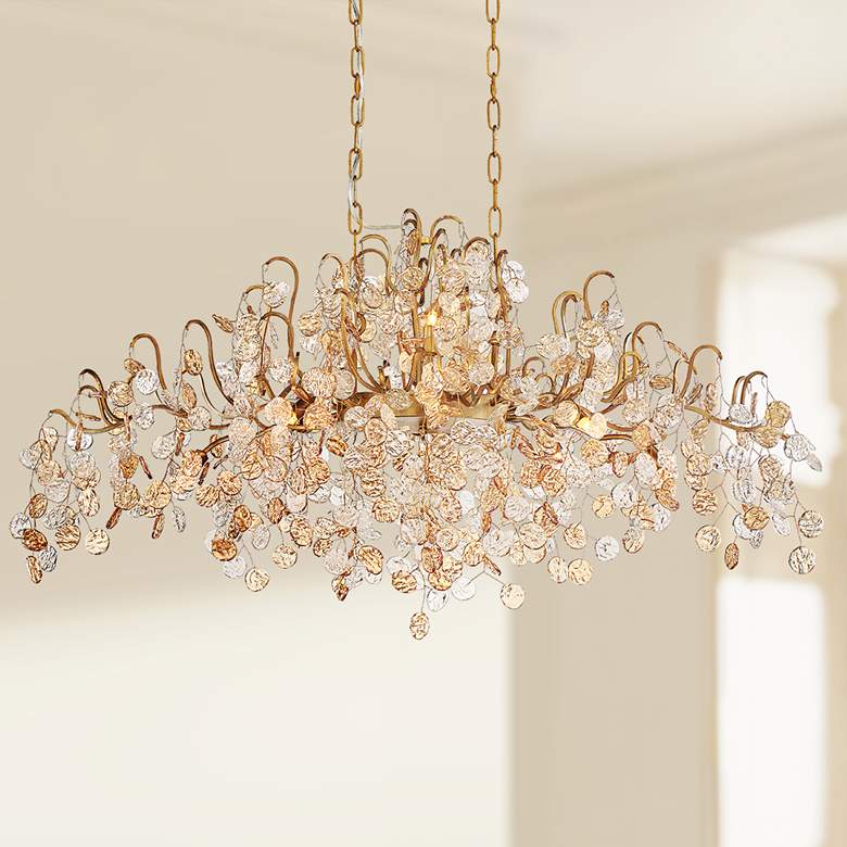 Image 1 Eurofase Campobasso 45 inch Wide Gold 10-Light Chandelier