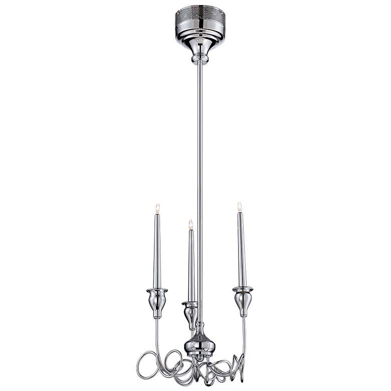 Image 1 Eurofase Candela 14 In. x 10.25 In. 3 Light Chandelier in Chrome