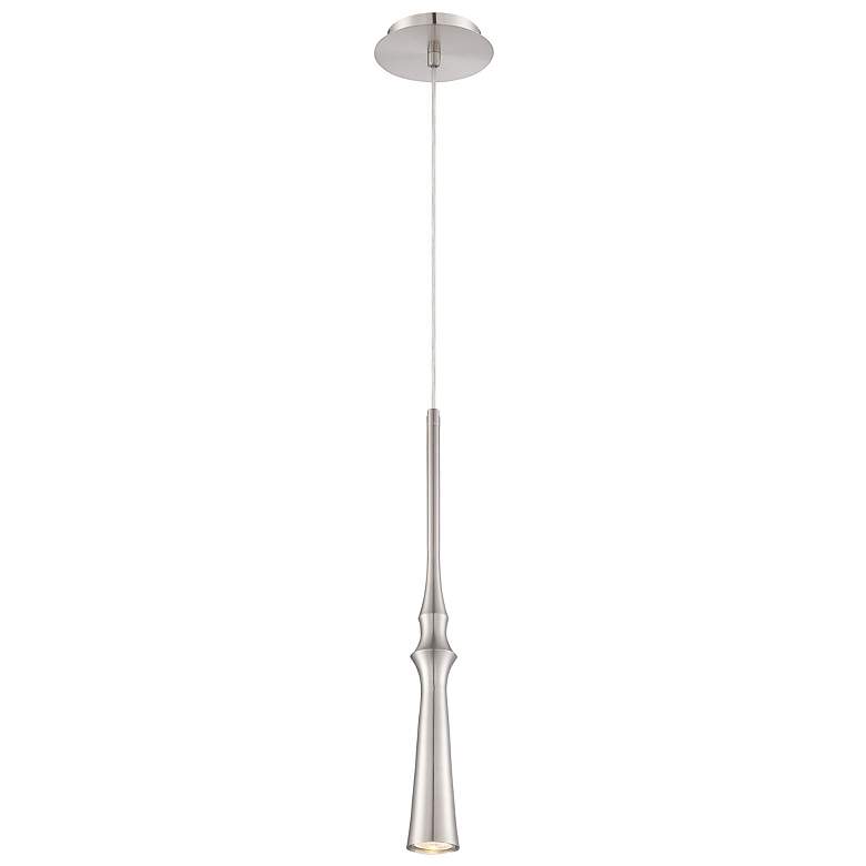 Image 1 Eurofase Cani 18 In. x 2.25 In. Pendant in Satin Nickel