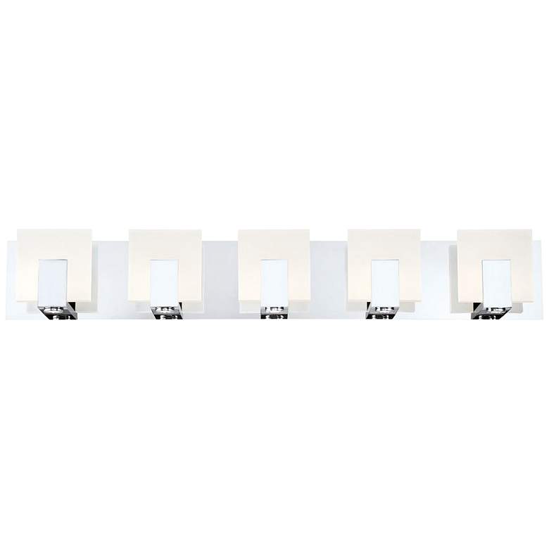 Image 2 Eurofase Canmore 34" Wide Chrome 5-Light LED Bath Light