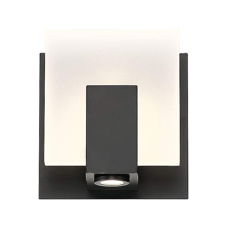 Image 1 Eurofase Canmore 5 1/4" High Modern LED Black Finish Wall Sconce