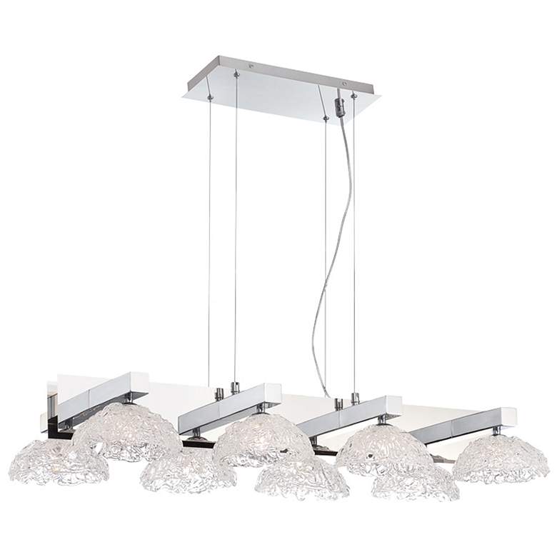 Image 1 Eurofase Caramico 5.75 In. x 21 In. 8 Light Chandelier in Chrome