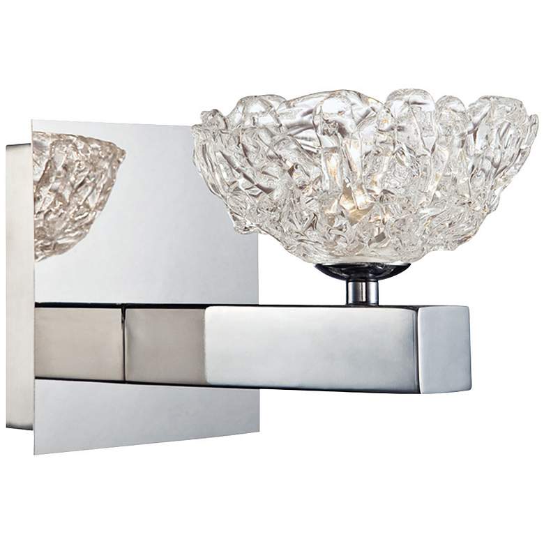 Image 1 Eurofase Caramico 5 3/4 inch High Clear Ice Glass Wall Sconce
