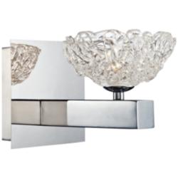 Eurofase Caramico 5 3/4&quot; High Clear Ice Glass Wall Sconce