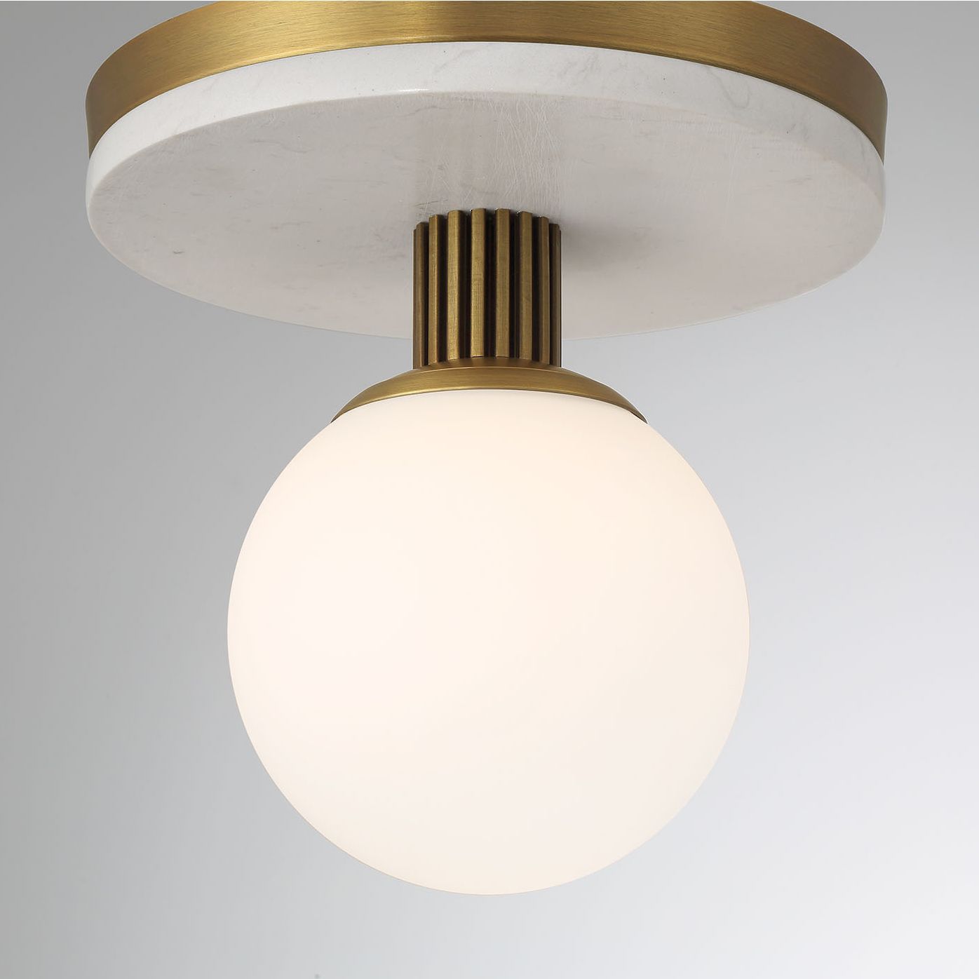 Thumbnail1 of Eurofase Carnagie 8" Integrated LED Flush Mount in Antique Brass