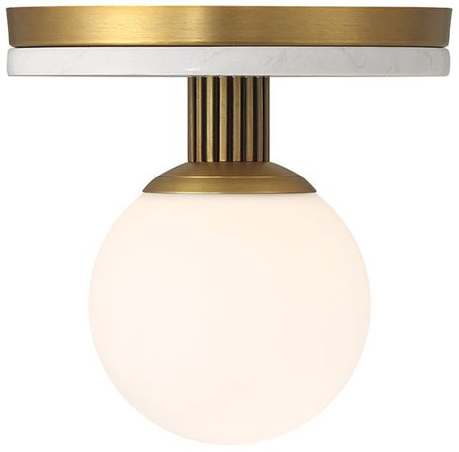 Thumbnail3 of Eurofase Carnagie 8" Integrated LED Flush Mount in Antique Brass more views