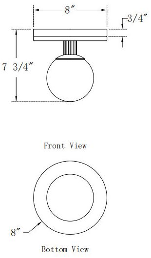 Thumbnail4 of Eurofase Carnagie 8" Integrated LED Flush Mount in Antique Brass more views