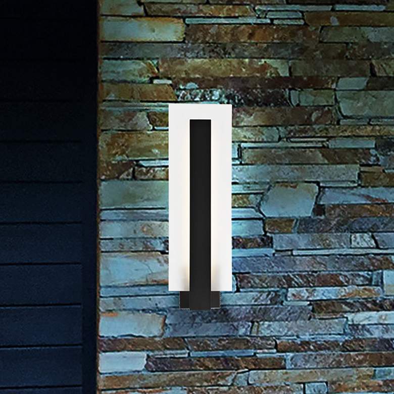 Image 2 Eurofase Carta 17 3/4" High Matte Black LED Wall Sconce