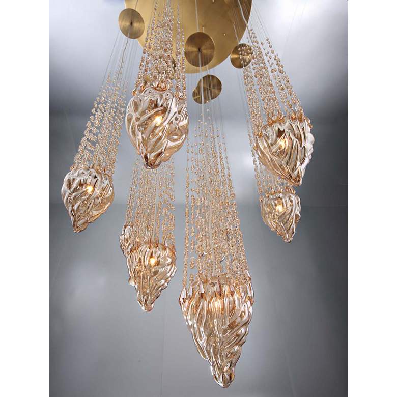 Image 3 Eurofase Cascata 42" Wide Polished Gold 7-Light Chandelier more views
