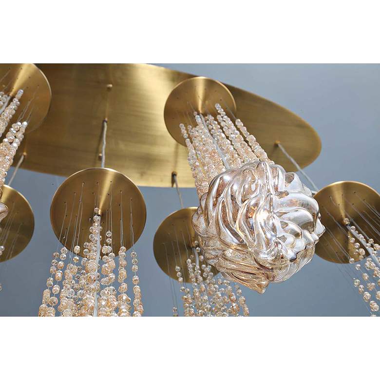 Image 4 Eurofase Cascata 42" Wide Polished Gold 7-Light Chandelier more views