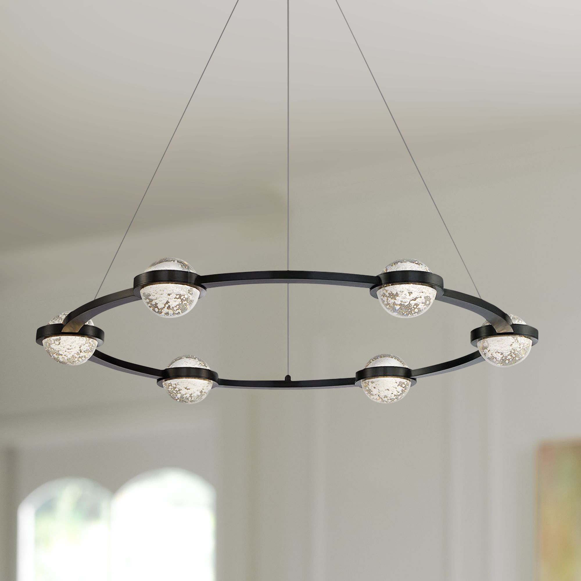 6 light led chandelier