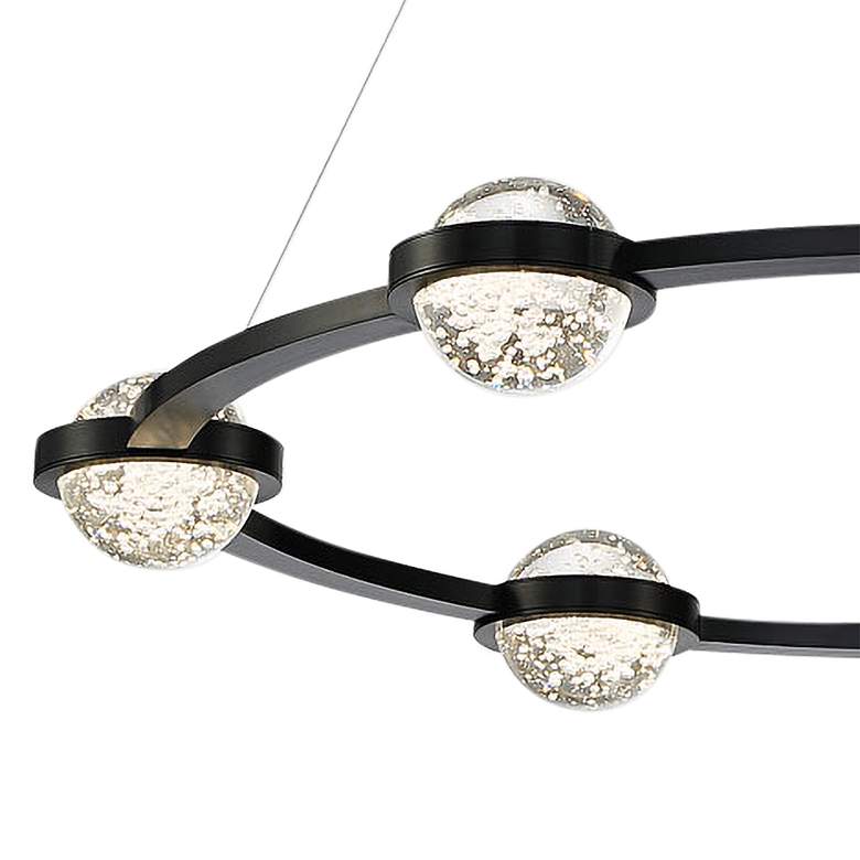 Image 3 Eurofase Circolo 35 1/2 inch Wide Black 6 Light LED Chandelier more views