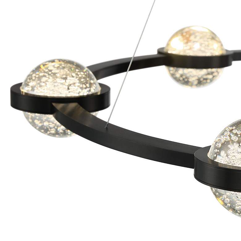 Image 5 Eurofase Circolo 35 1/2 inch Wide Black 6 Light LED Chandelier more views