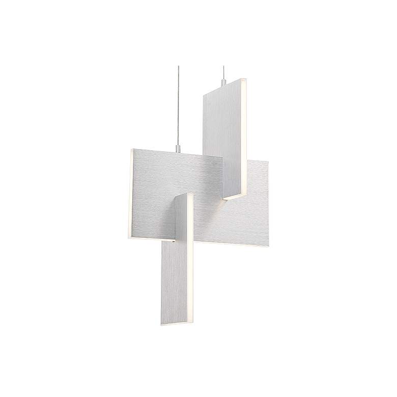 Image 2 Eurofase Coburg 14" Wide Anodized Silver LED Pendant Light more views