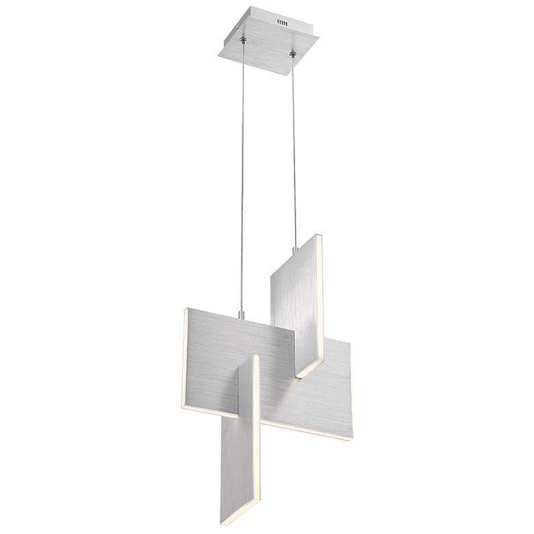 Image 3 Eurofase Coburg 14" Wide Anodized Silver LED Pendant Light more views