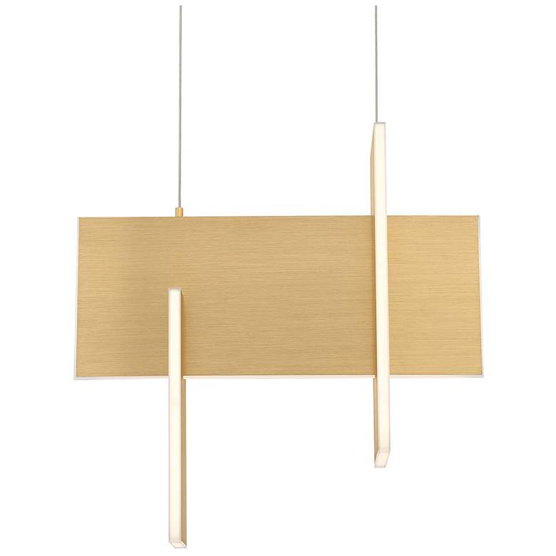 Image 1 Eurofase Coburg 14" Wide Gold LED Pendant Light