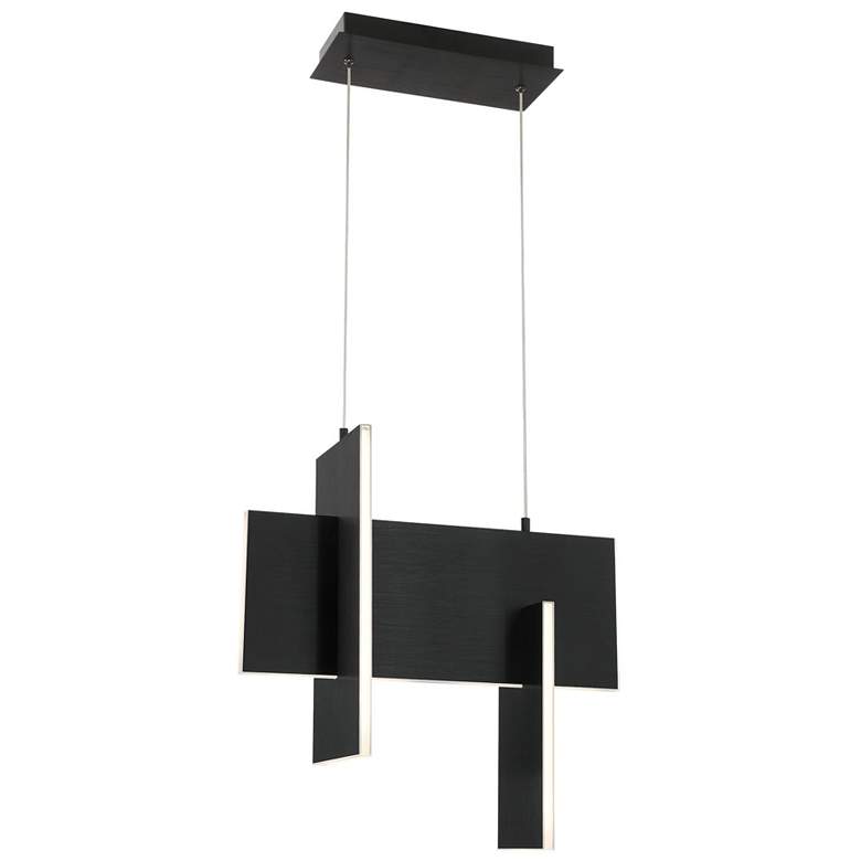 Image 1 Eurofase Coburg 20 inch Wide Black Metal LED Pendant Light