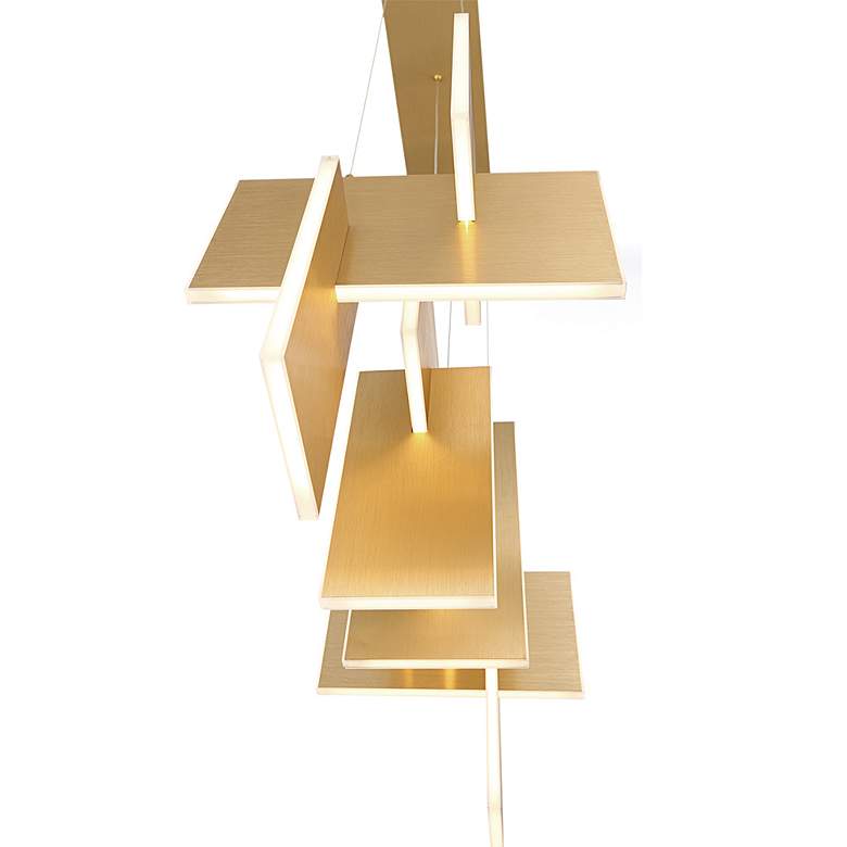 Image 3 Eurofase Coburg 23 In. x 14 In. Integrated LED Chandelier in Gold more views