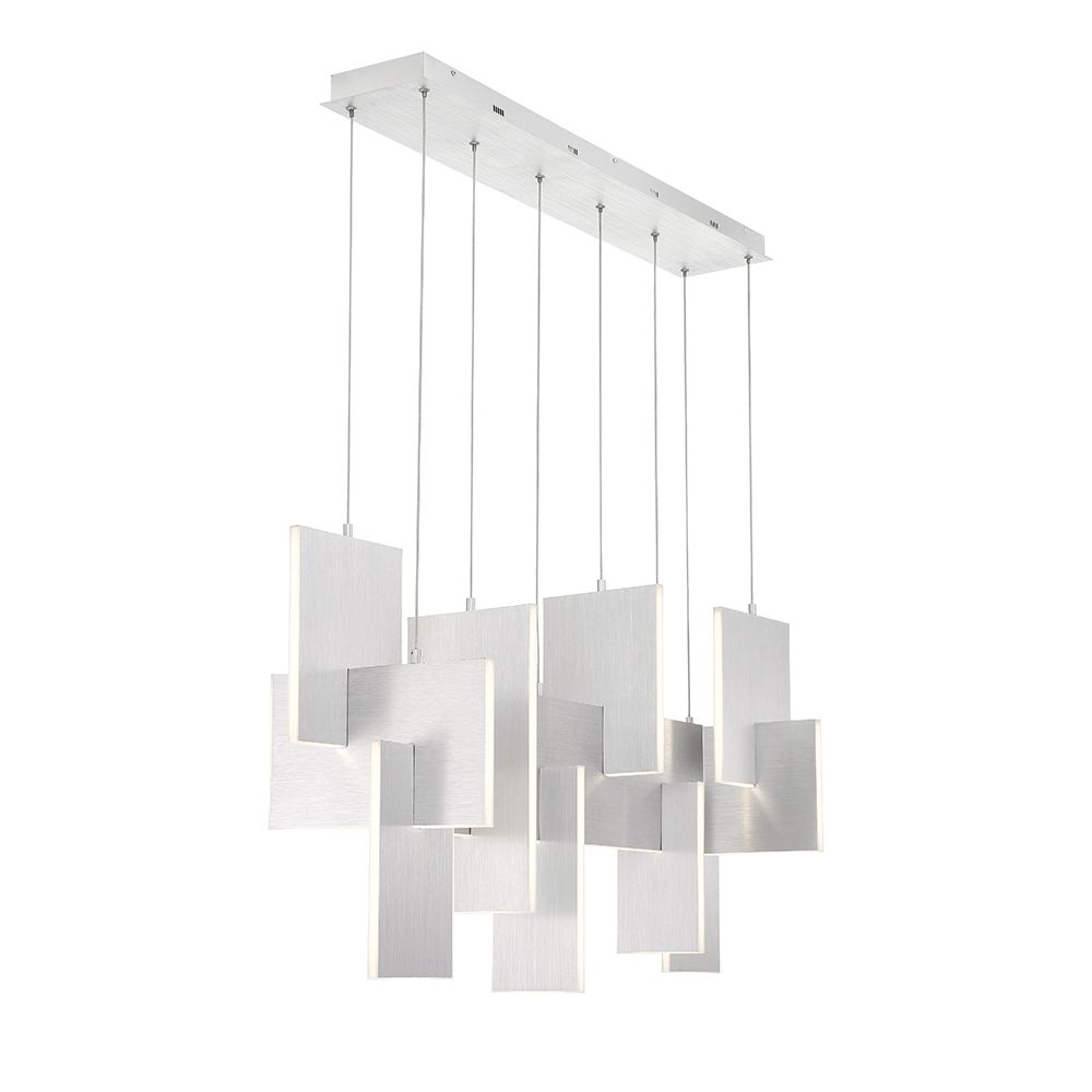Image 2 Eurofase Coburg 23" Wide Large Integrated LED Chandelier in Aluminum more views