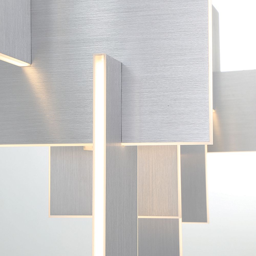 Image 4 Eurofase Coburg 23" Wide Large Integrated LED Chandelier in Aluminum more views