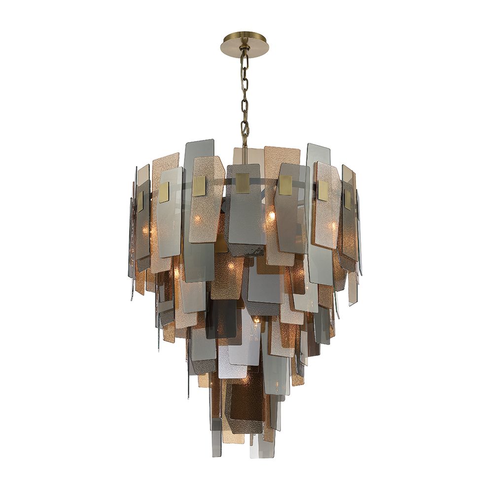 Image 2 Eurofase Cocolina 42 In. x 29 In. Chandelier in Brass more views